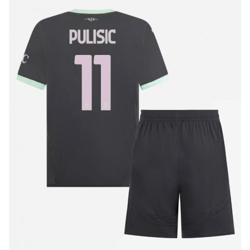 Dětský fotbalový dres AC Milan Christian Pulisic #11 2024-25 Třetí Krátký Rukáv (+ trenýrky)